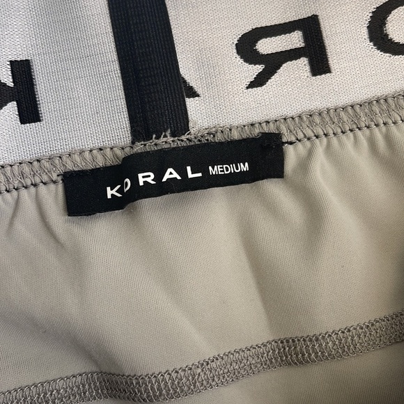 KORAL GREY WITH BLACK WAISTBAND MEN'S ATHLETIC PANTS SIZE MEDIUM - Picture 3 of 3